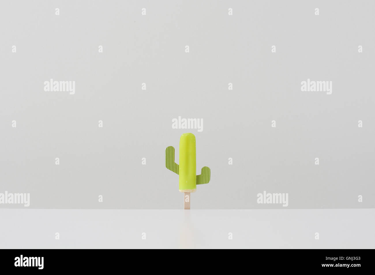 Conceptual cactus shape ice lolly Stock Photo