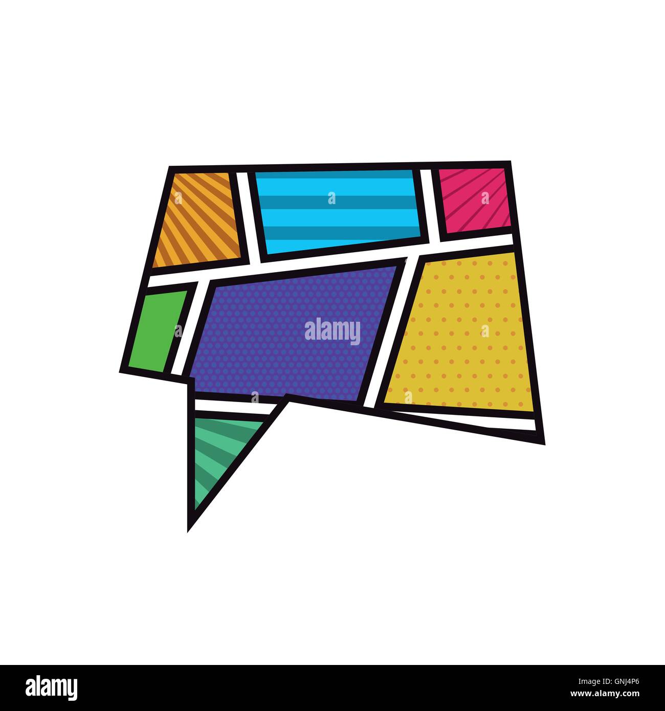 bubble retro multicolored design Stock Vector Image & Art - Alamy