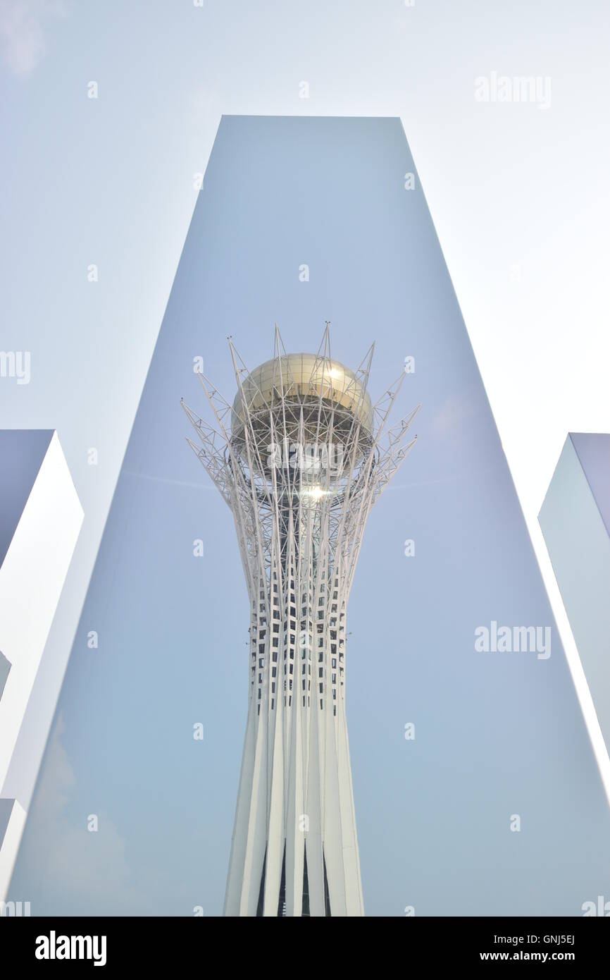 View of the BAITEREK tower in Astana, capital of Kazakhstan Stock Photo ...