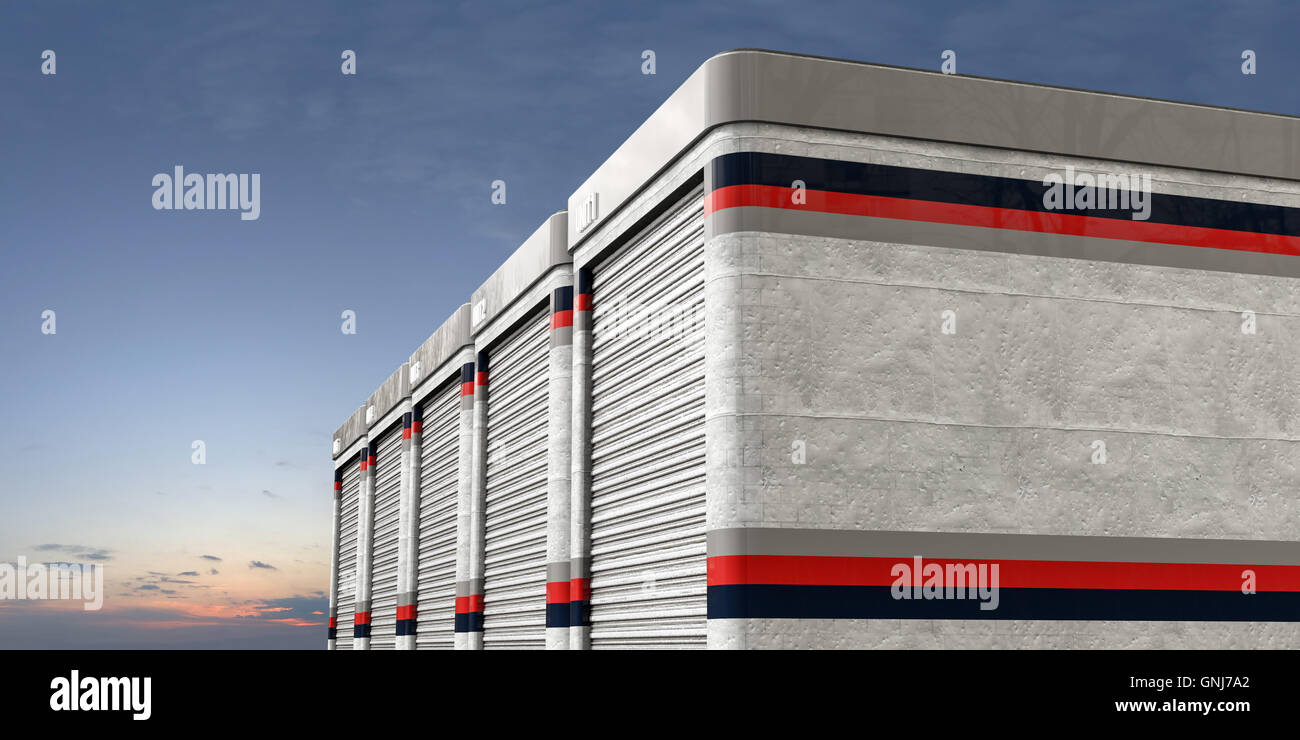 Self Storage 3d Example 3d illustration of self storage Stock Photo - Alamy