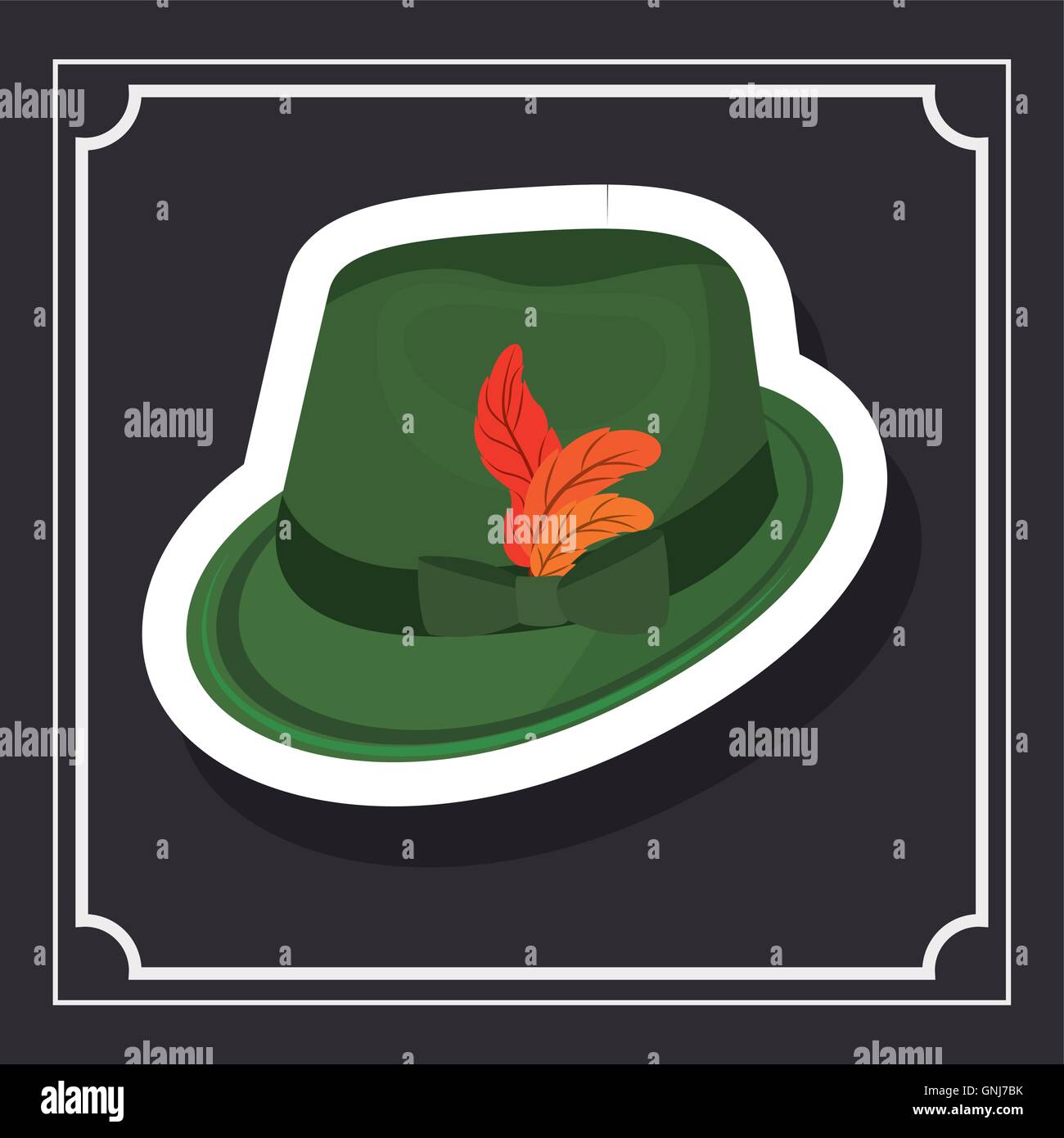 Oktoberfest Hat Green Felt main image 0