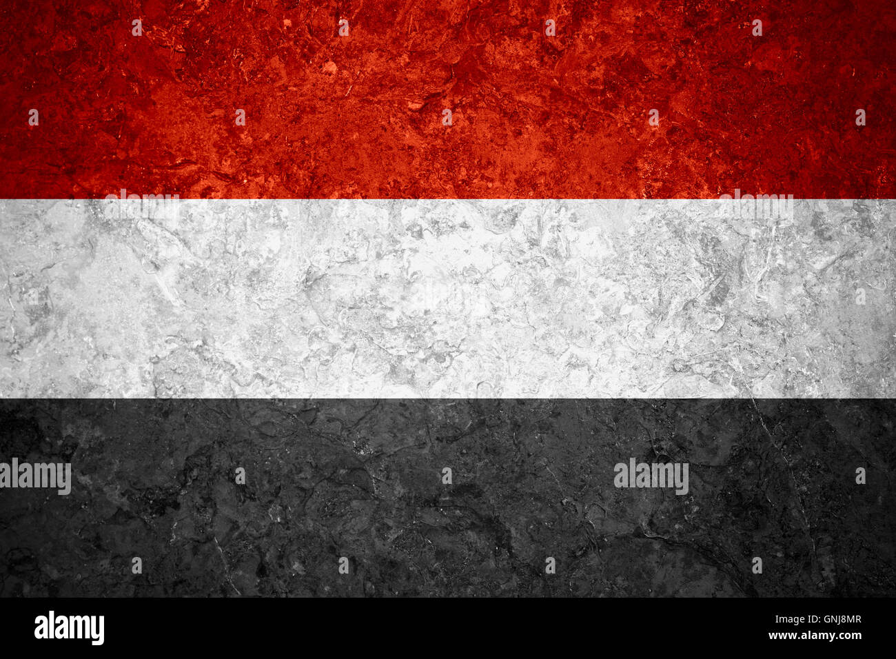 flag of Yemen or Yemeni banner on vintage background Stock Photo - Alamy