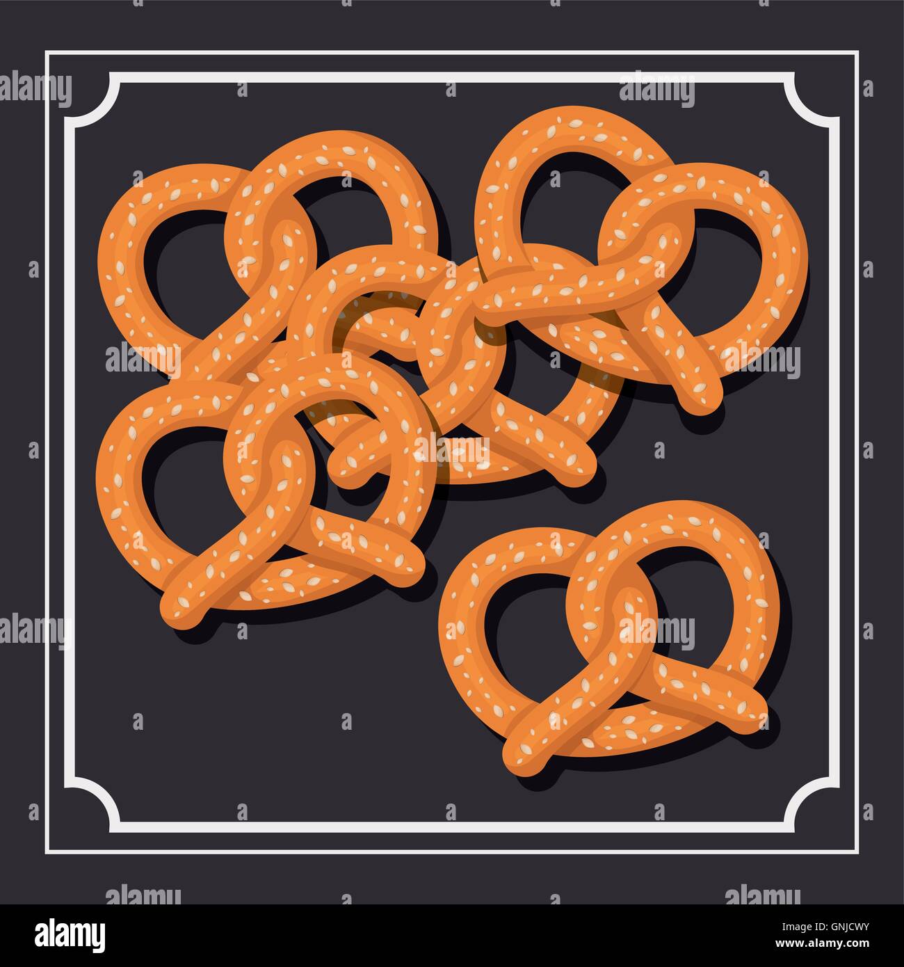 pretzel bread bakery design Stock Vector Image & Art Alamy