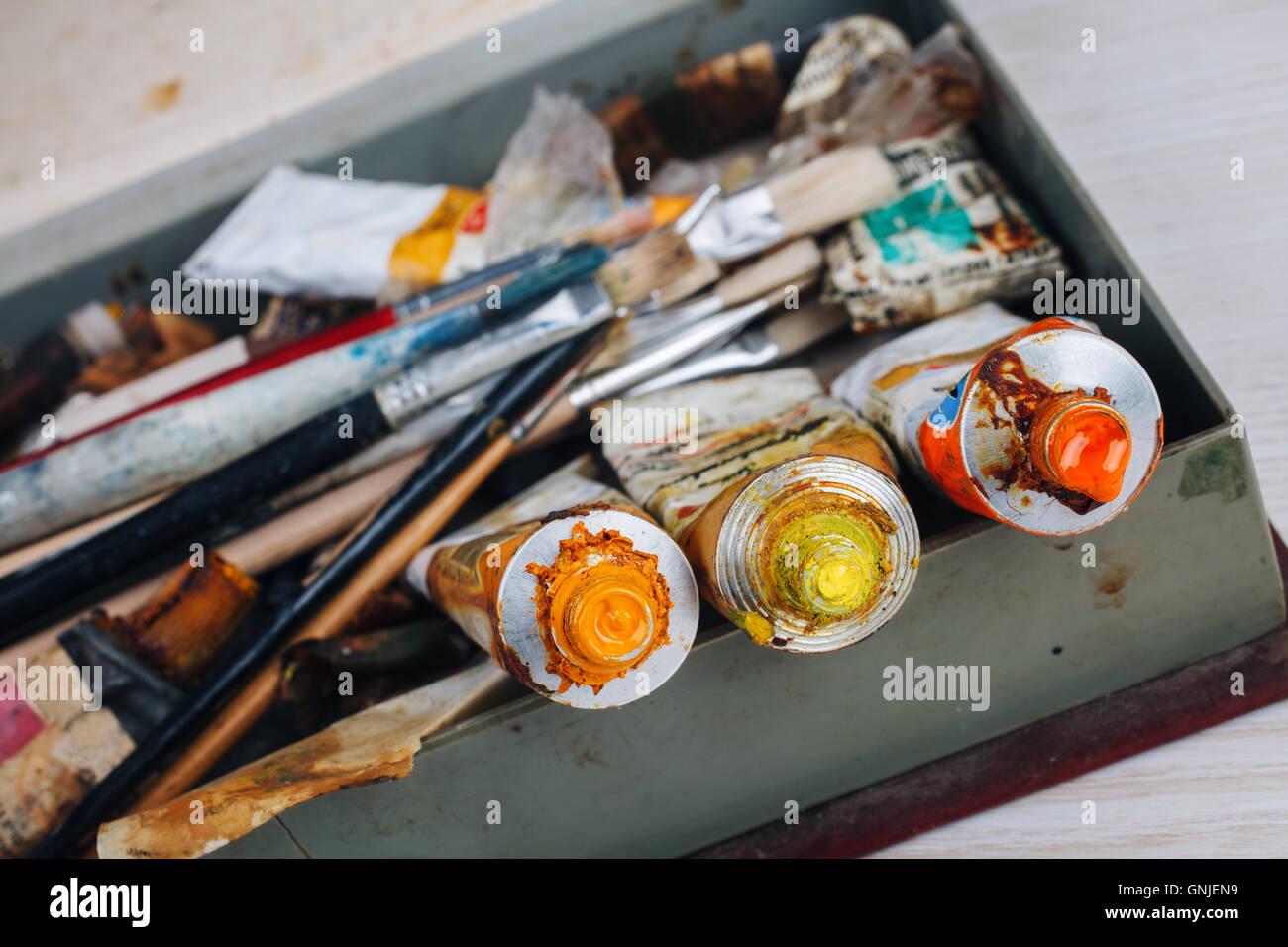 Old Paint tubes Stock Photo Alamy