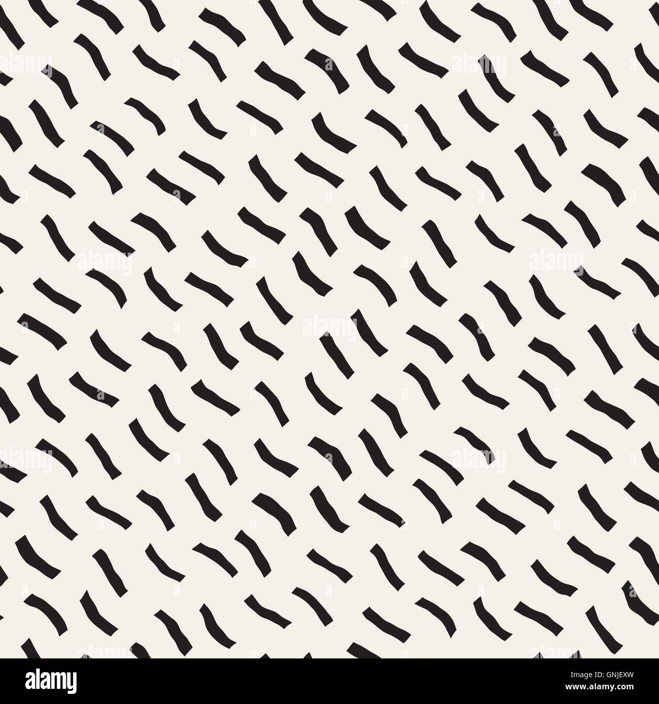 Vector Seamless Black And White Hand Painted Diagonal Lines Pattern ...