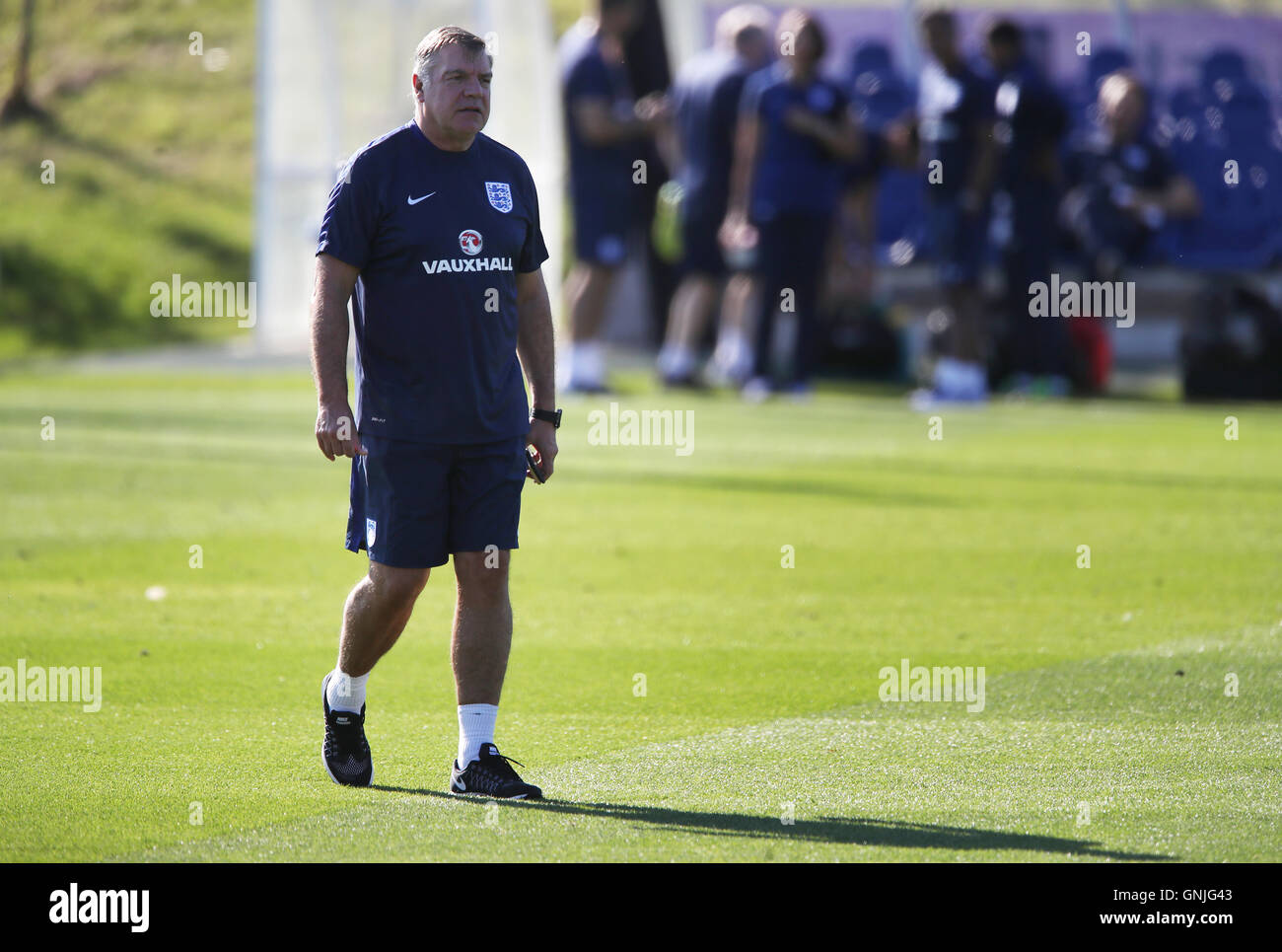 England manager Sam Allardyce during a training session at St George's Park, Burton. Picture date: Tuesday August 30, 2016. See PA story SOCCER England. Photo credit should read: Nick Potts/PA Wire. Stock Photo