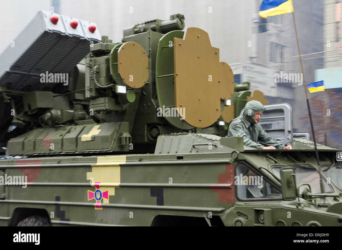 Military parade in the Ukrainian capital Stock Photo