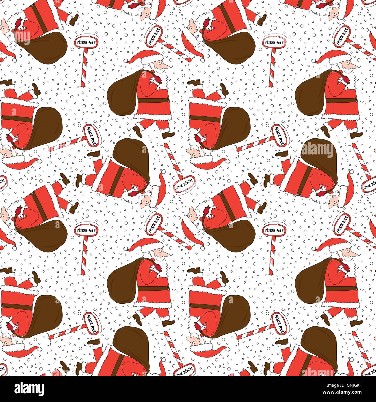 Santa repeat pattern Stock Vector Images - Alamy