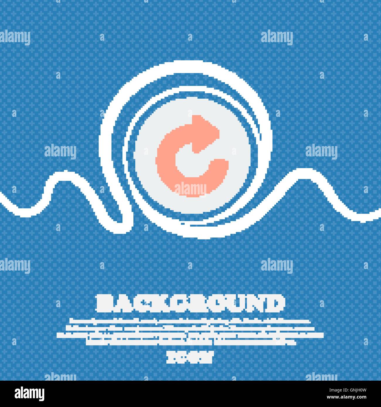 Upgrade, arrow  sign icon. Blue and white abstract background flecked with space for text and your design. Vector Stock Vector