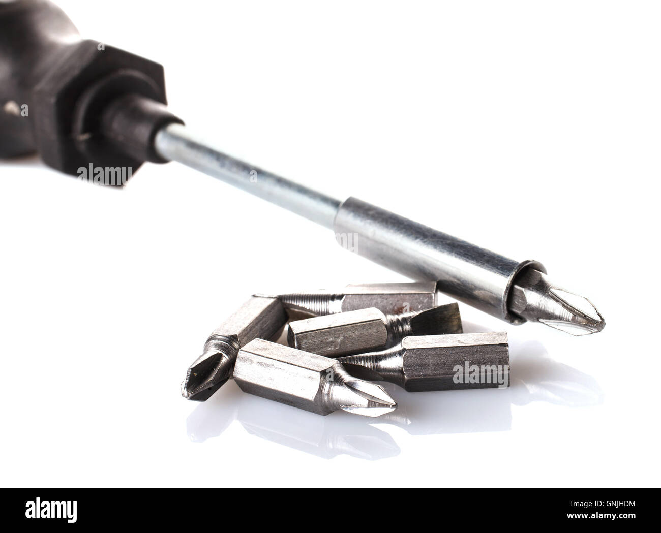 screwdrive and replaceable bits Stock Photo