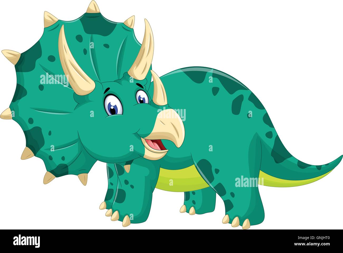 Мультяшный Динозаврик Трицератопс
