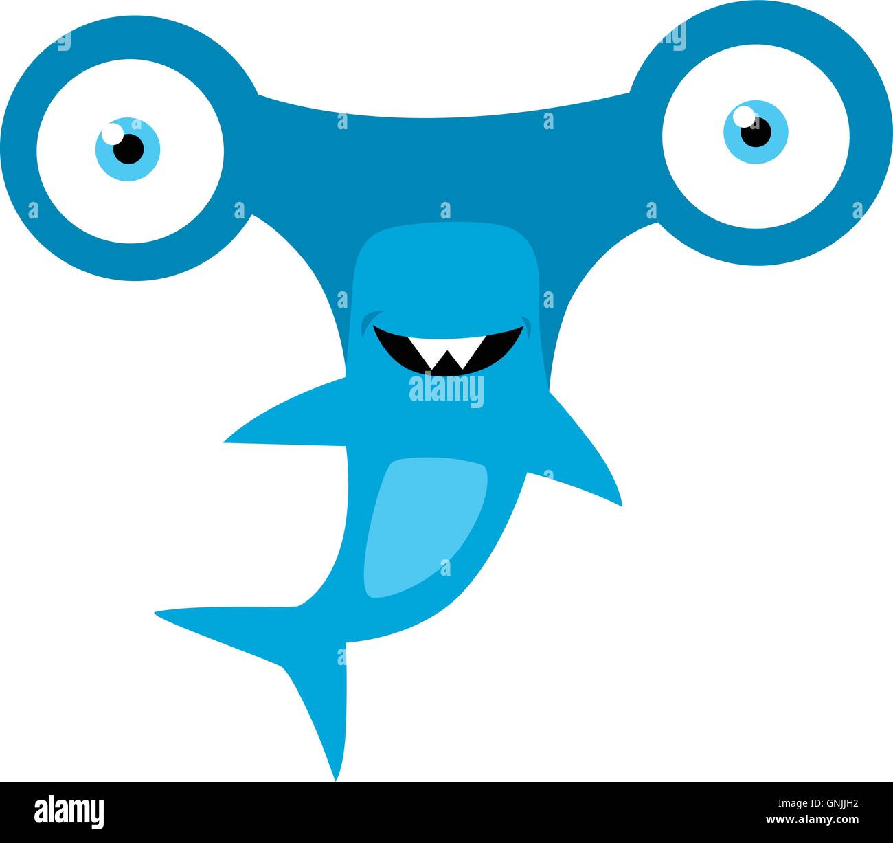 Hammerhead Shark Mascot Stock Vector