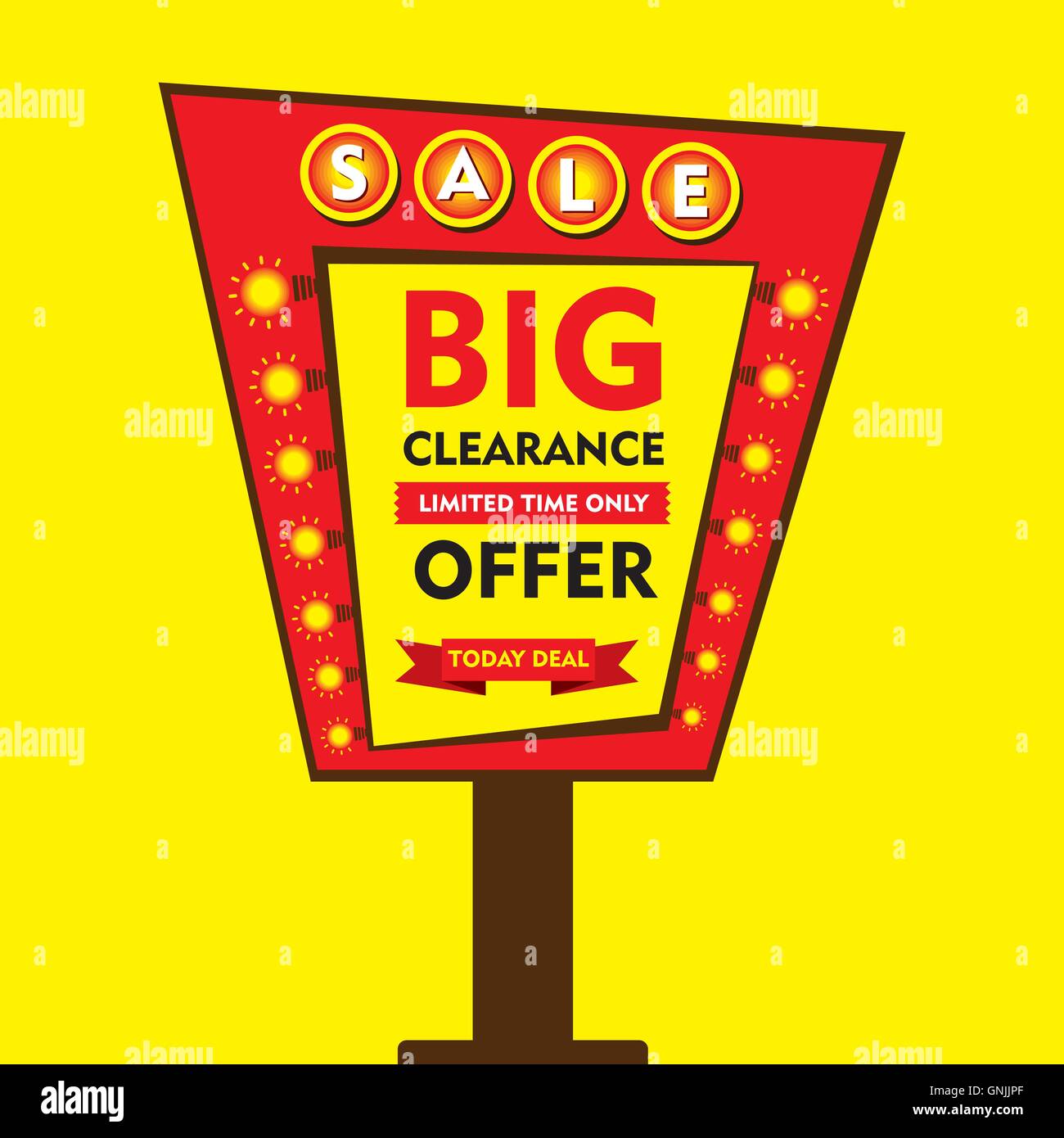 big clearance offer, limited time sale hoarding style banner design
