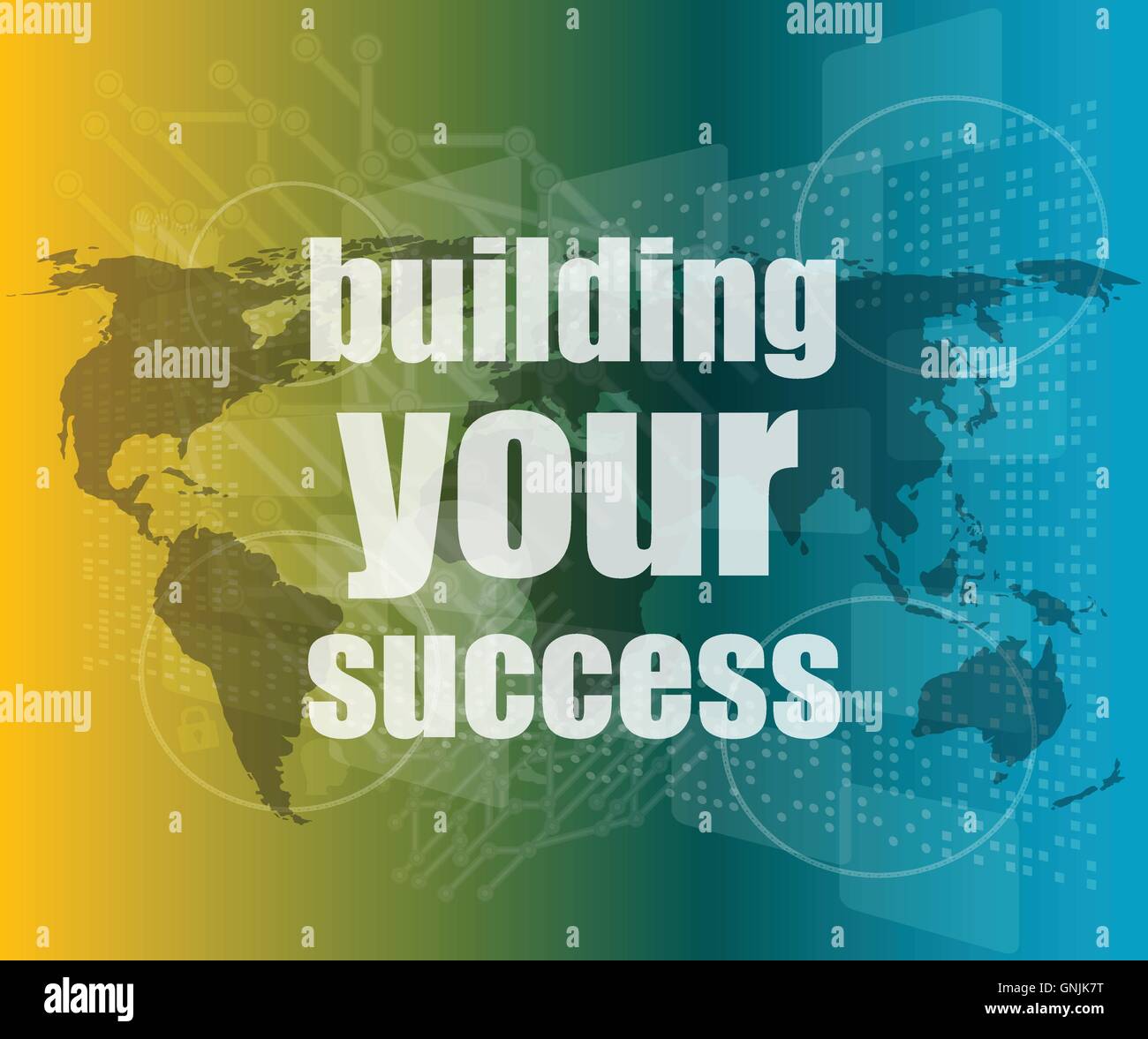 Building Your Success Digital Touch Screen Interface Vector Stock Vector Image Art Alamy