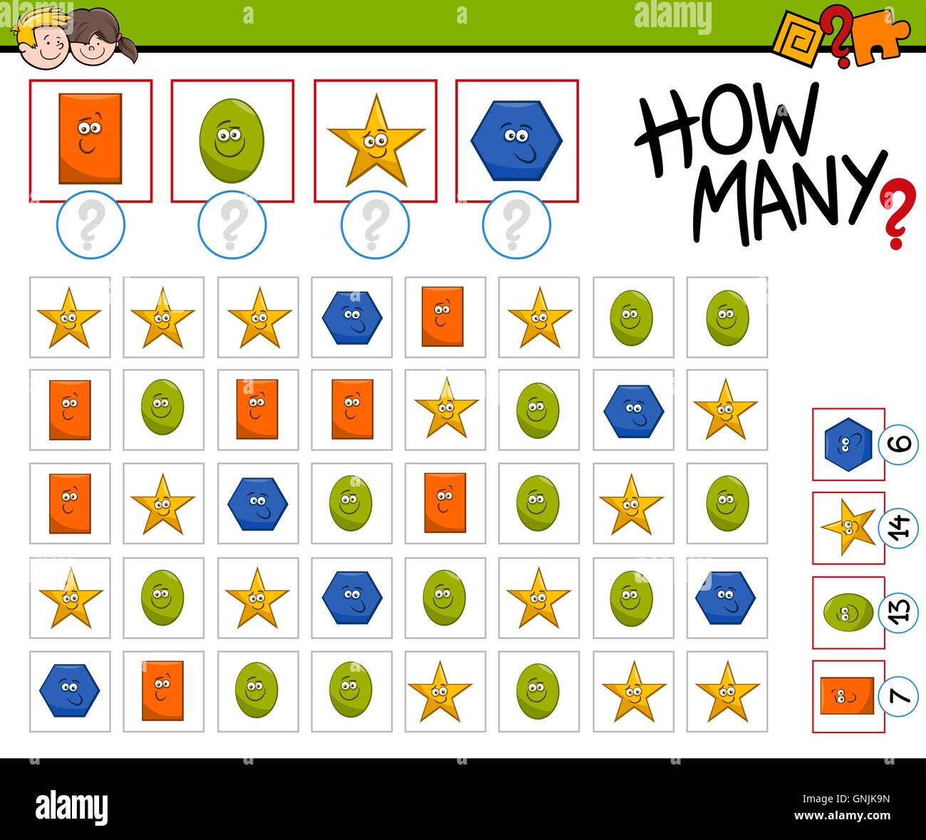 preschool counting activity Stock Vector Image & Art - Alamy