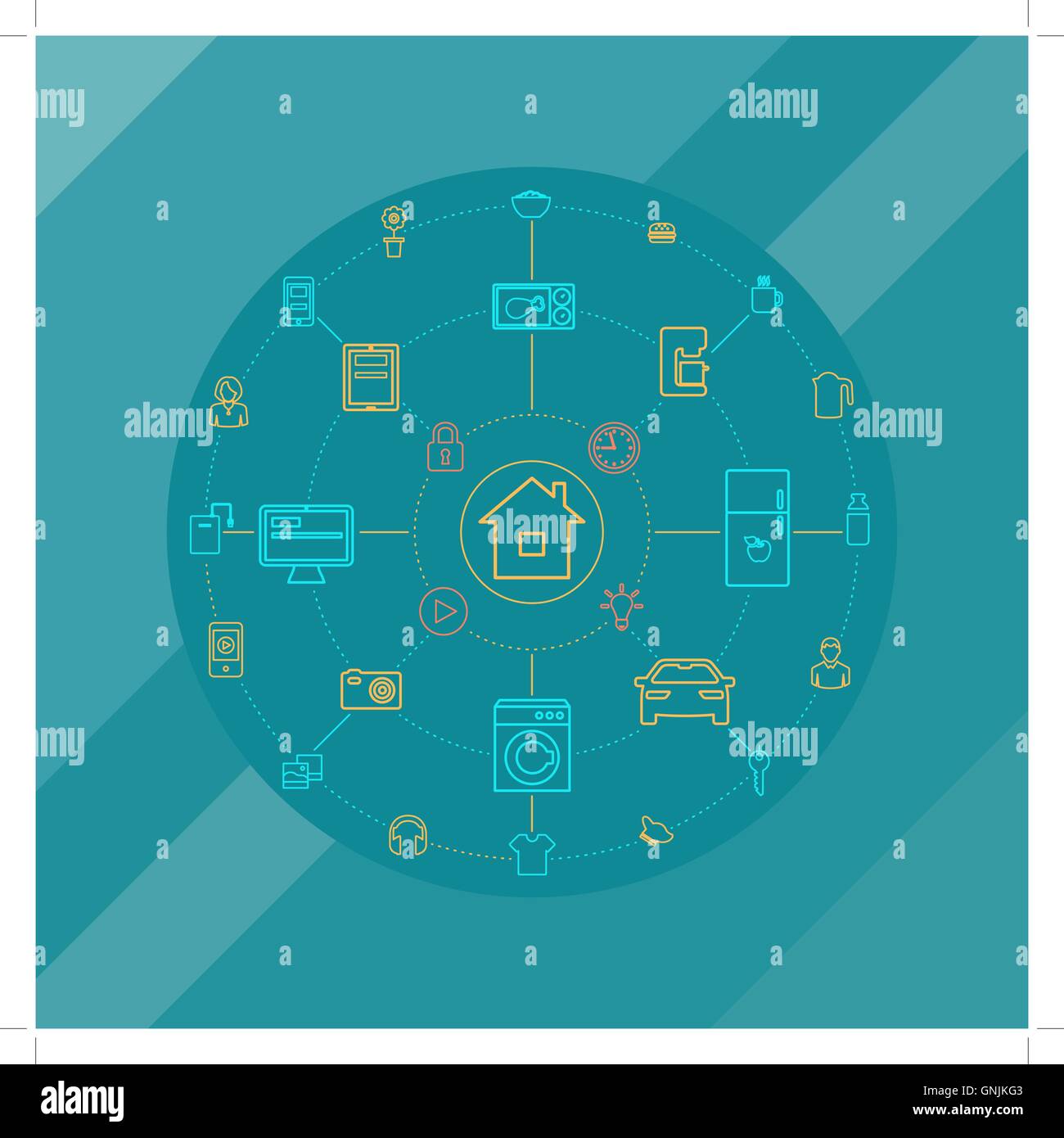 Smart Home And Internet Of Things Concept Stock Vector Image & Art - Alamy