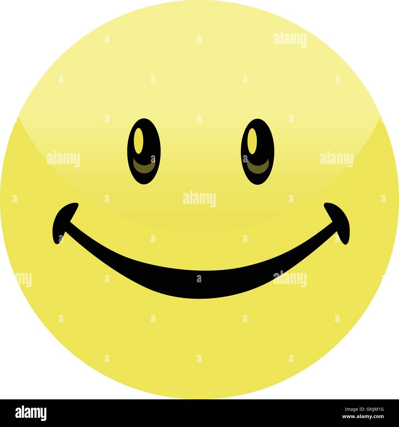 Happy Smiley Face Button Badge Stock Vector
