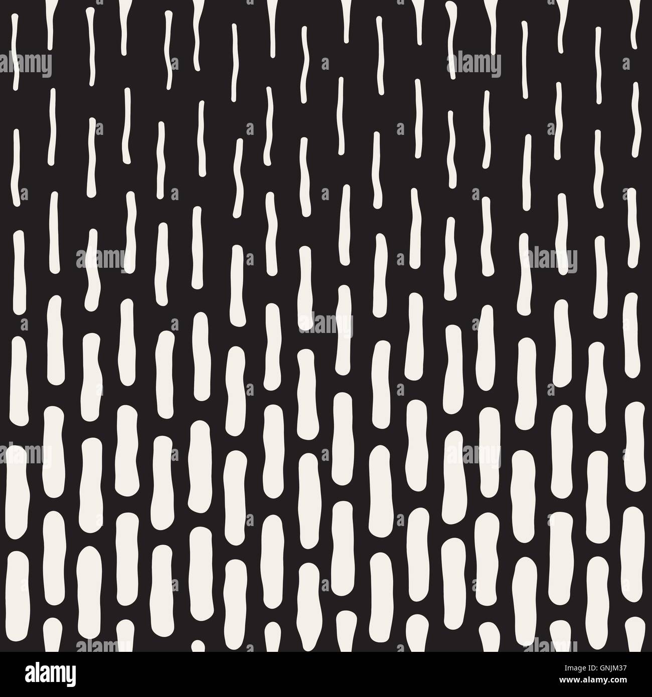 Vector Seamless Black And White Hand Drawn Vertical Rectangles Halftone ...