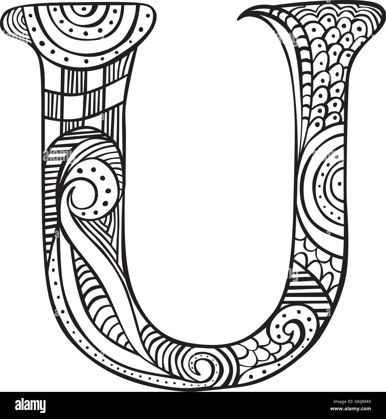 Illustrated Letter U Stock Vector Image Art Alamy