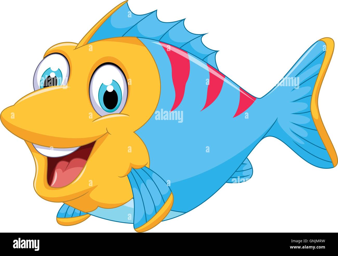 cute fish cartoon for you design Stock Vector Image & Art - Alamy