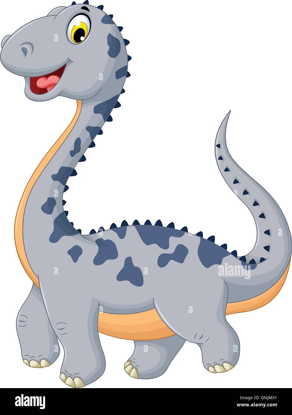 cute dinosaur cartoon posing Stock Vector