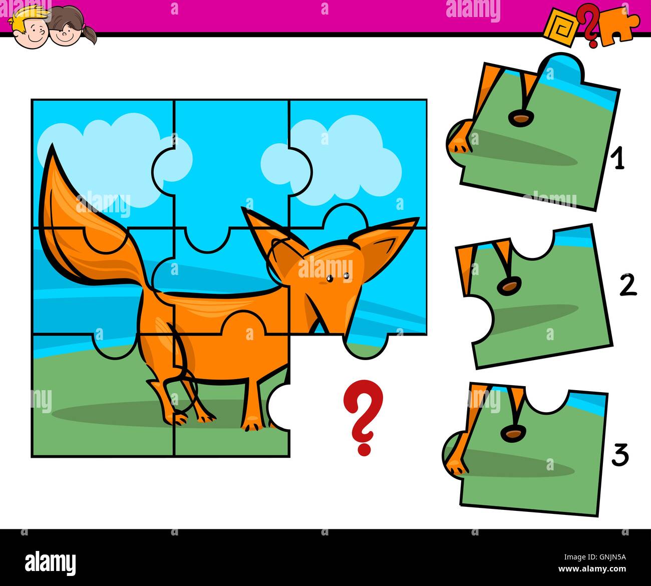 jigsaw preschool activity Stock Vector Image & Art Alamy