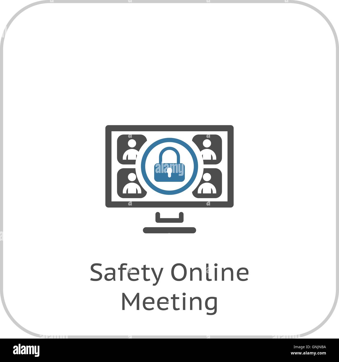 Safety Online Meeting Icon. Flat Design Stock Vector Image & Art Alamy