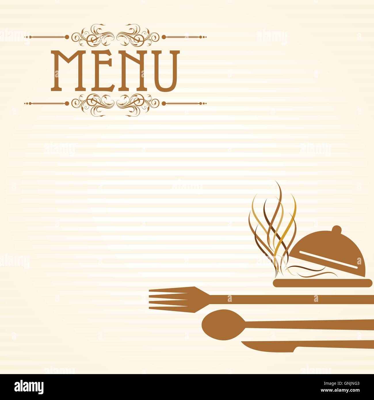 Hotel menu card with food Stock Vector Images - Alamy
