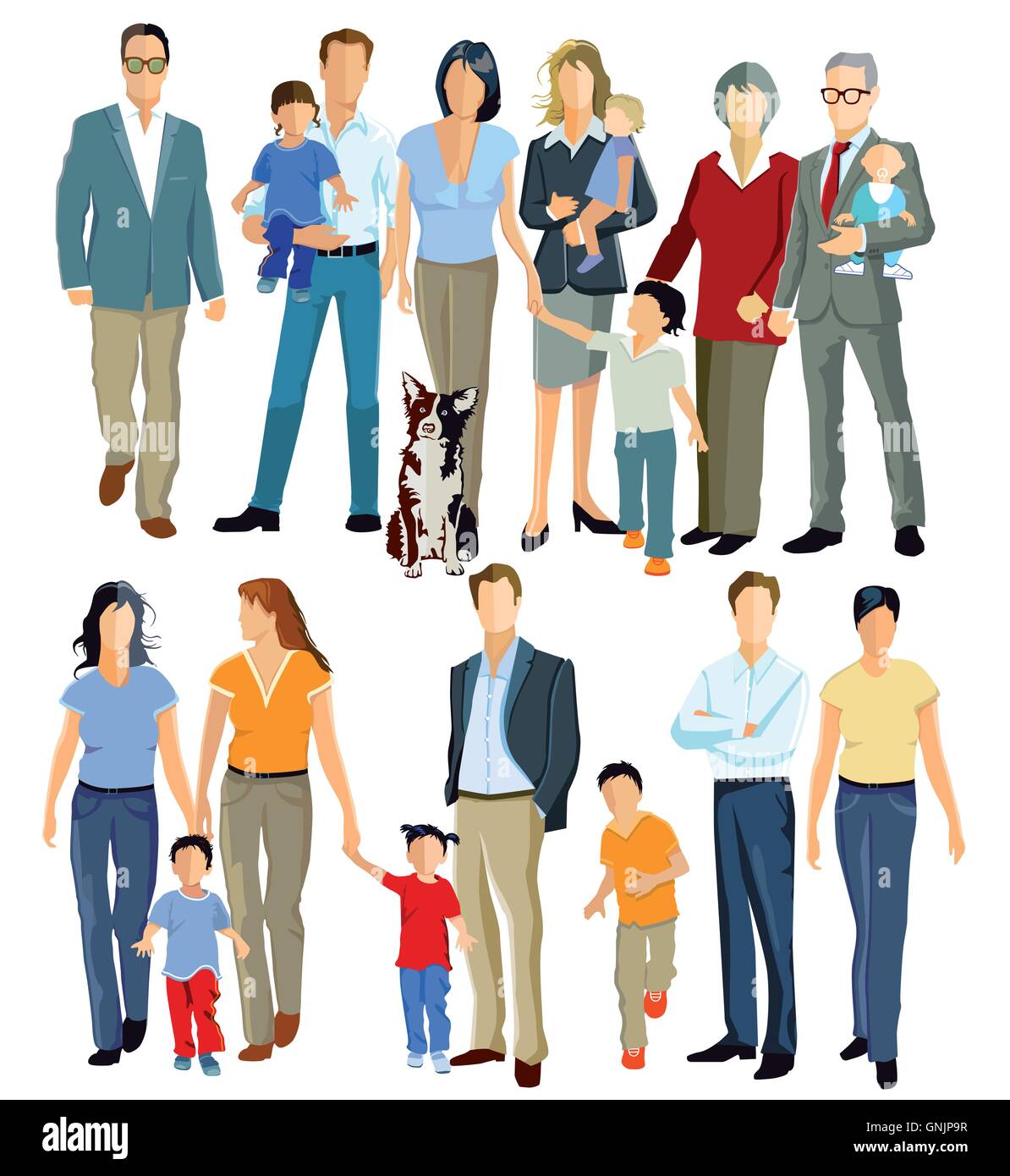 Family and Generations Stock Vector