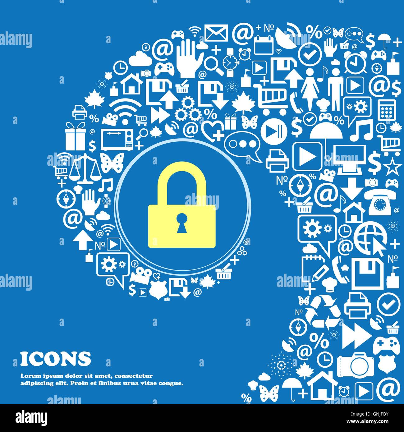 Lock sign icon. Locker symbol . Nice set of beautiful icons twisted ...
