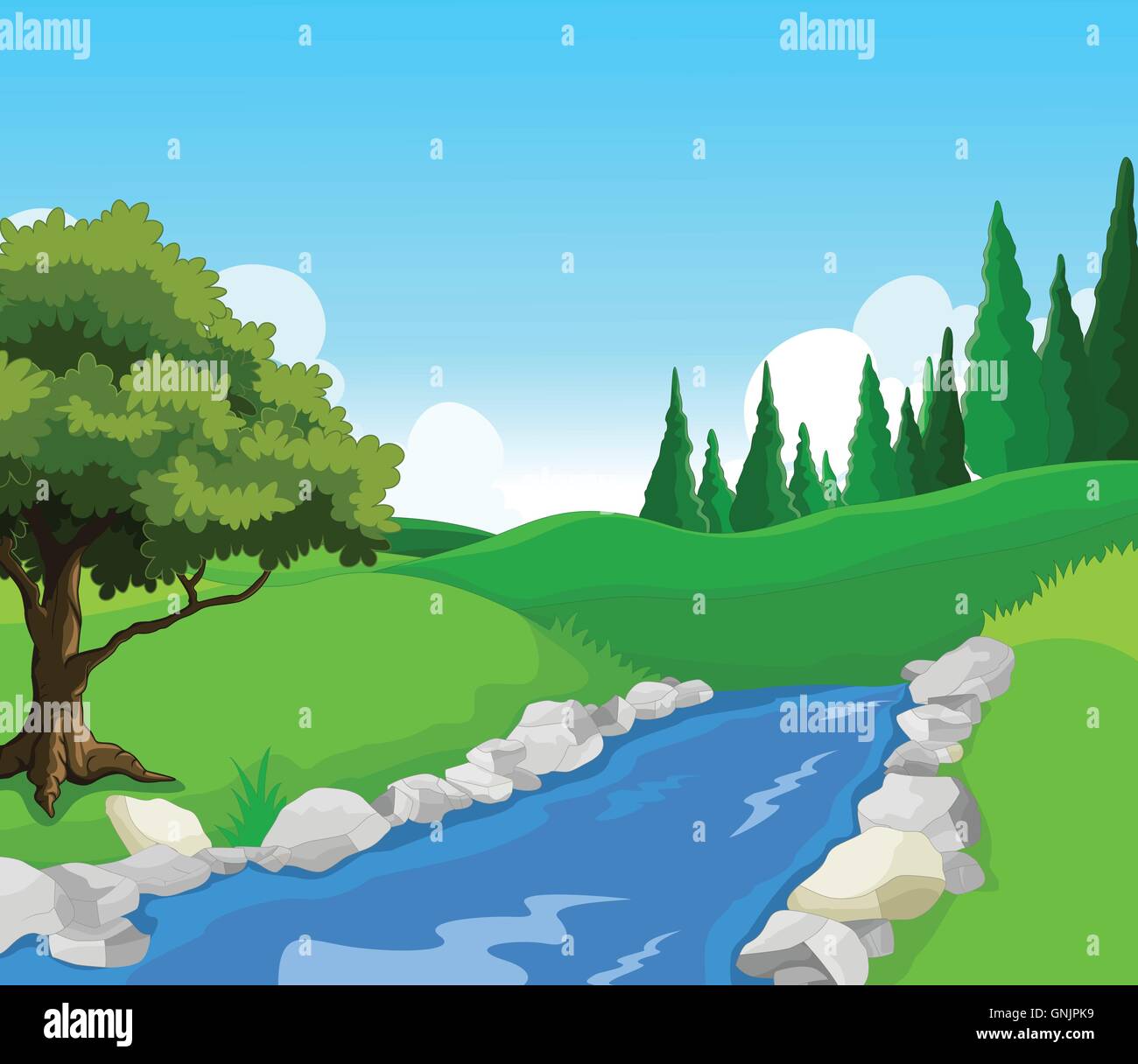 beauty lake with landscape background Stock Vector Image & Art - Alamy