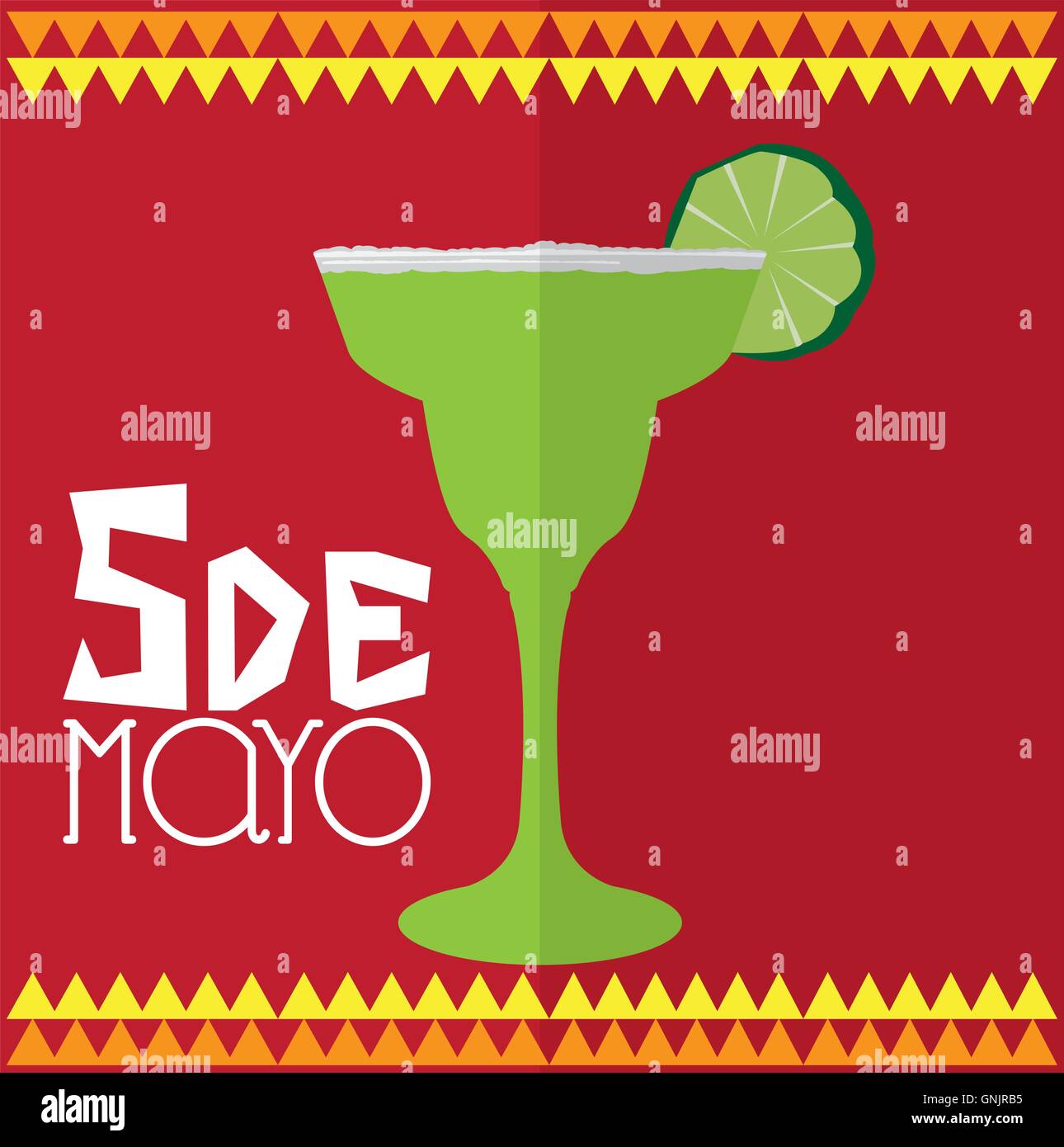 Colored Background With A Mexican Cocktail And Text Stock Vector Image 