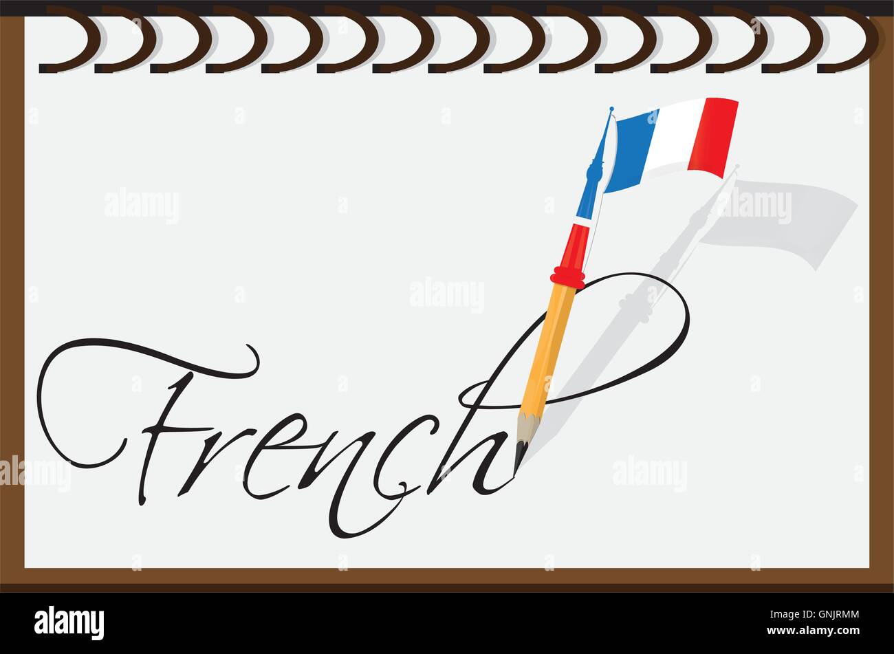 French language learning Stock Vector Images - Alamy