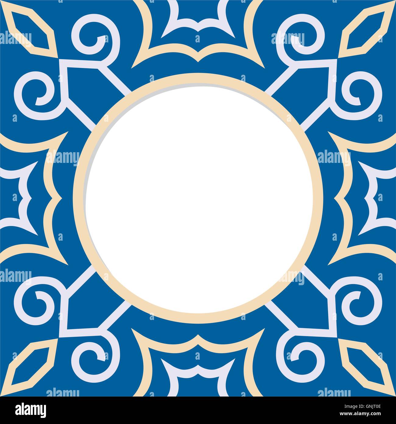 Frame with decorative tile background Stock Vector Image & Art Alamy