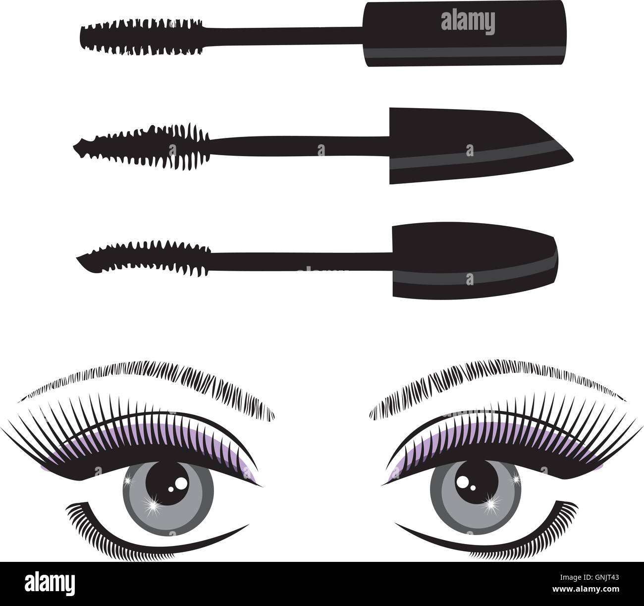 eye with mascara Stock Vector Image & Art Alamy