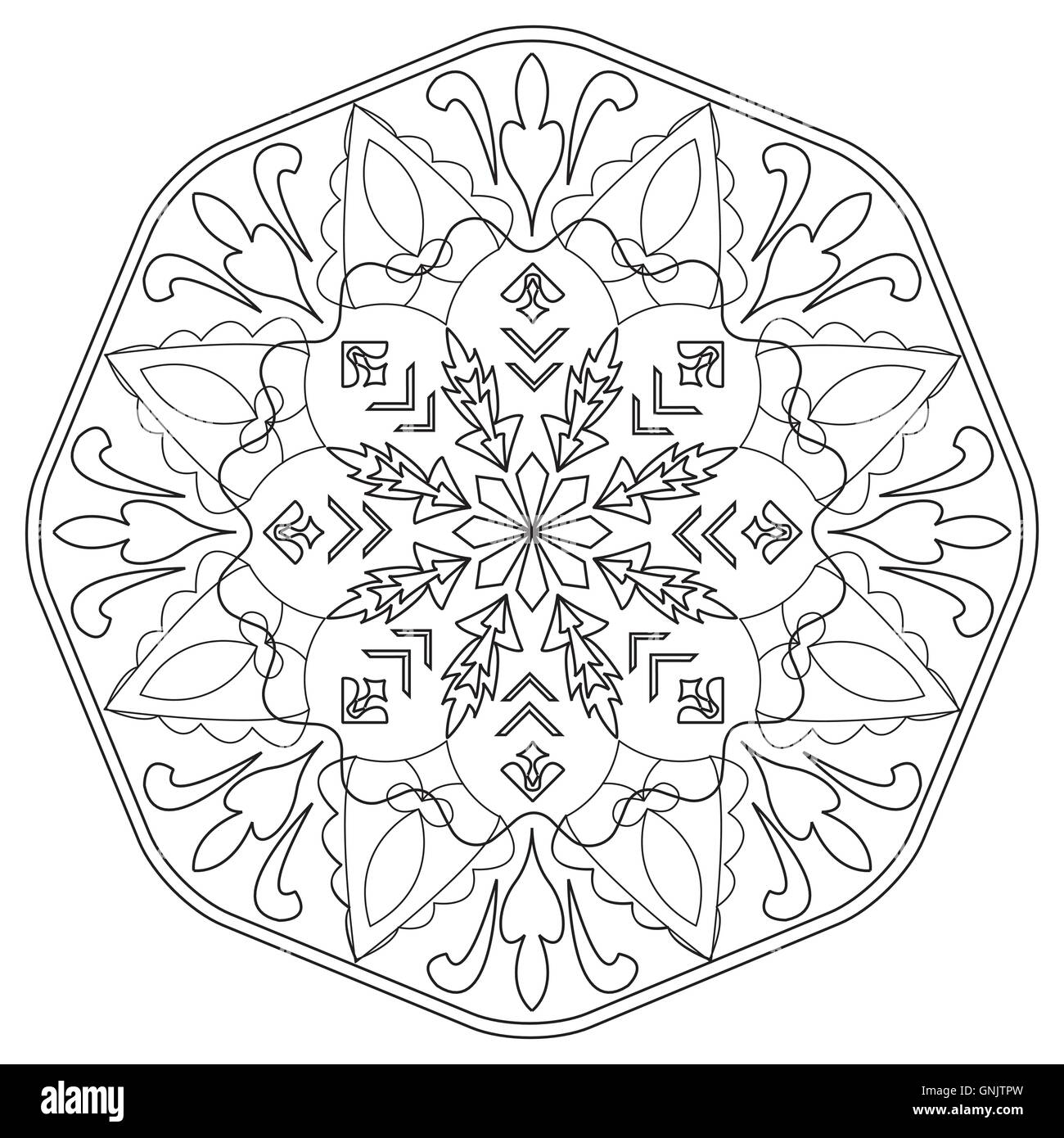 Black and white indian embroidery Stock Vector Images - Alamy