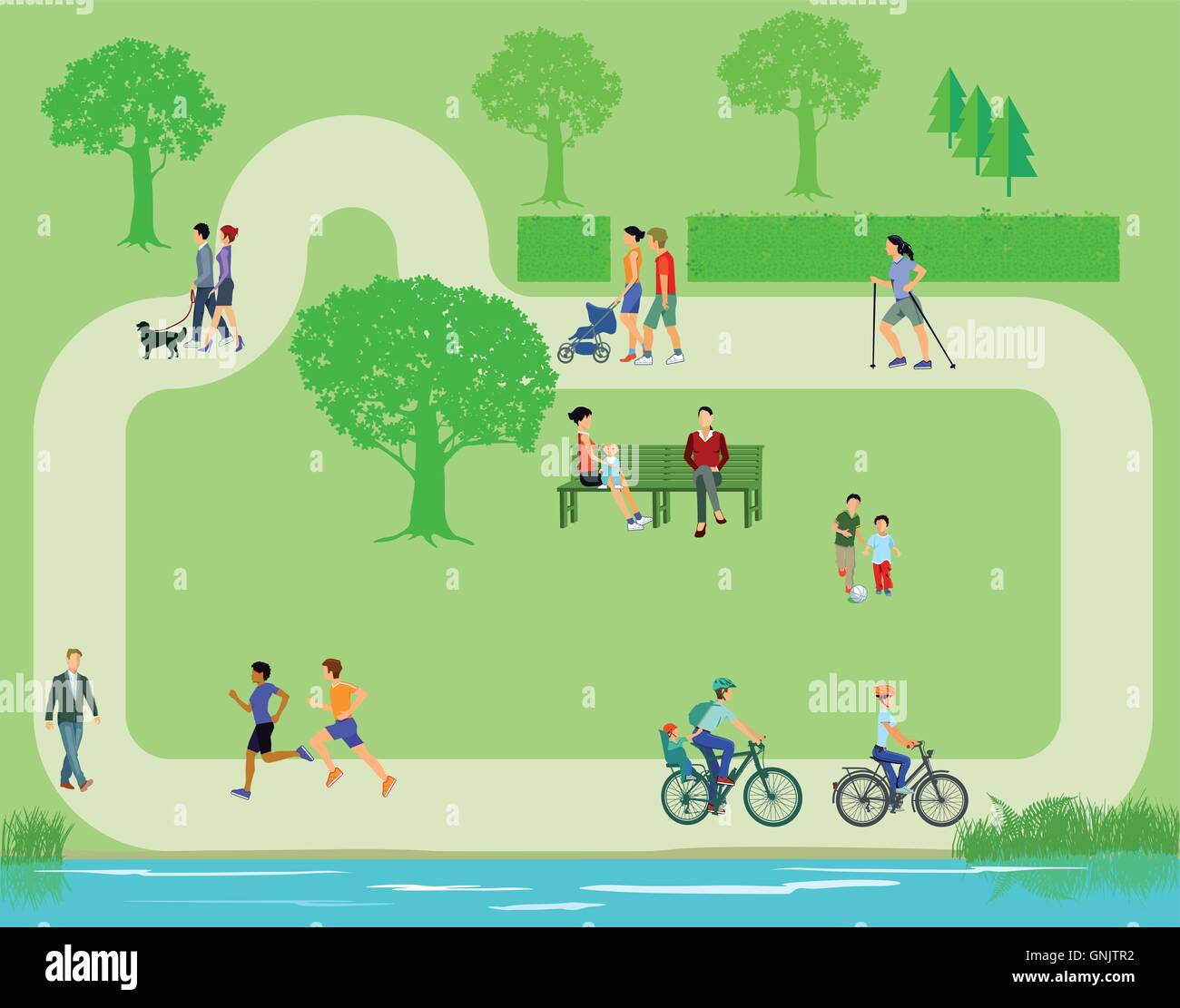 Recreation in the park Stock Vector