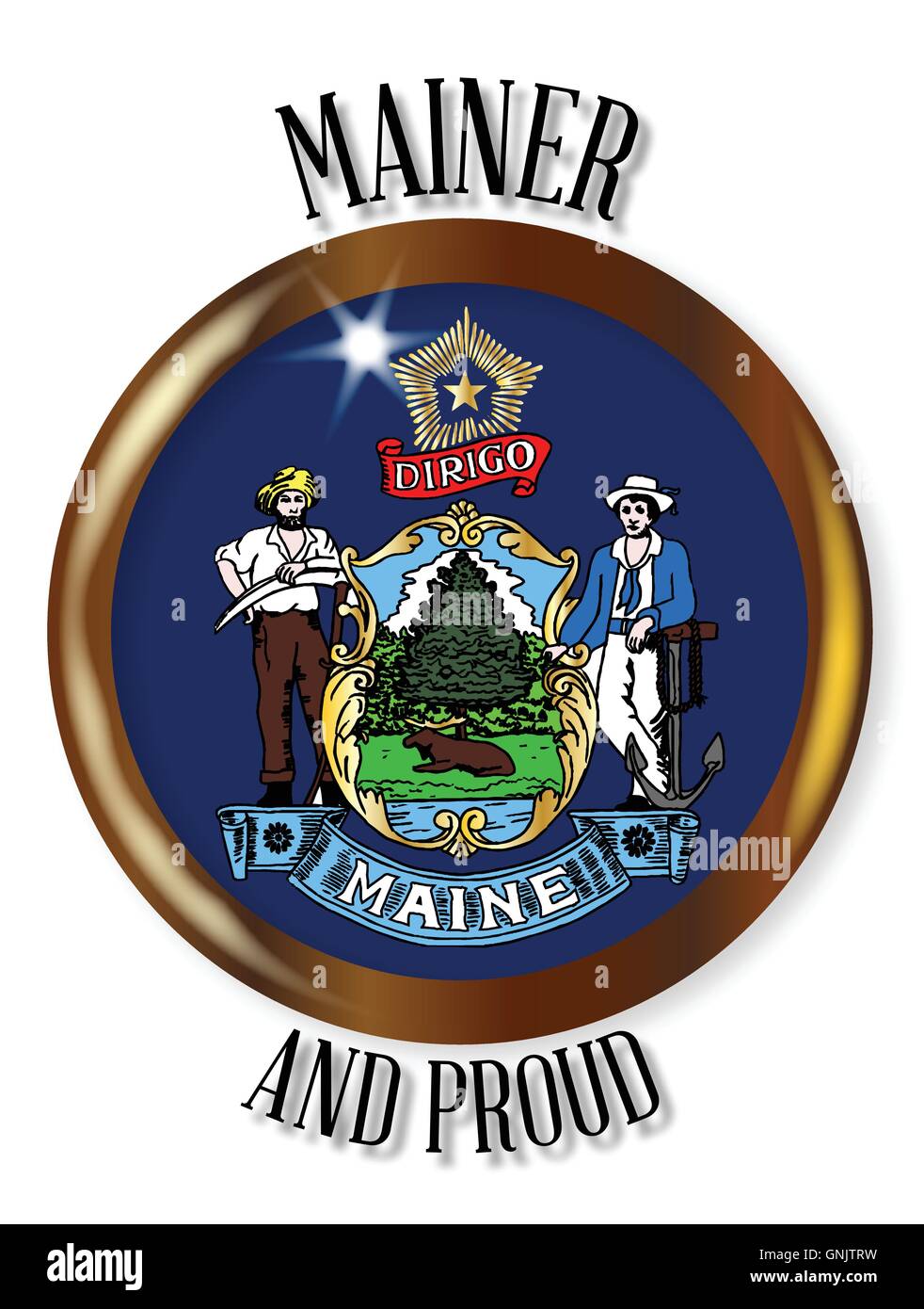 Mainer flag Stock Vector Images Alamy