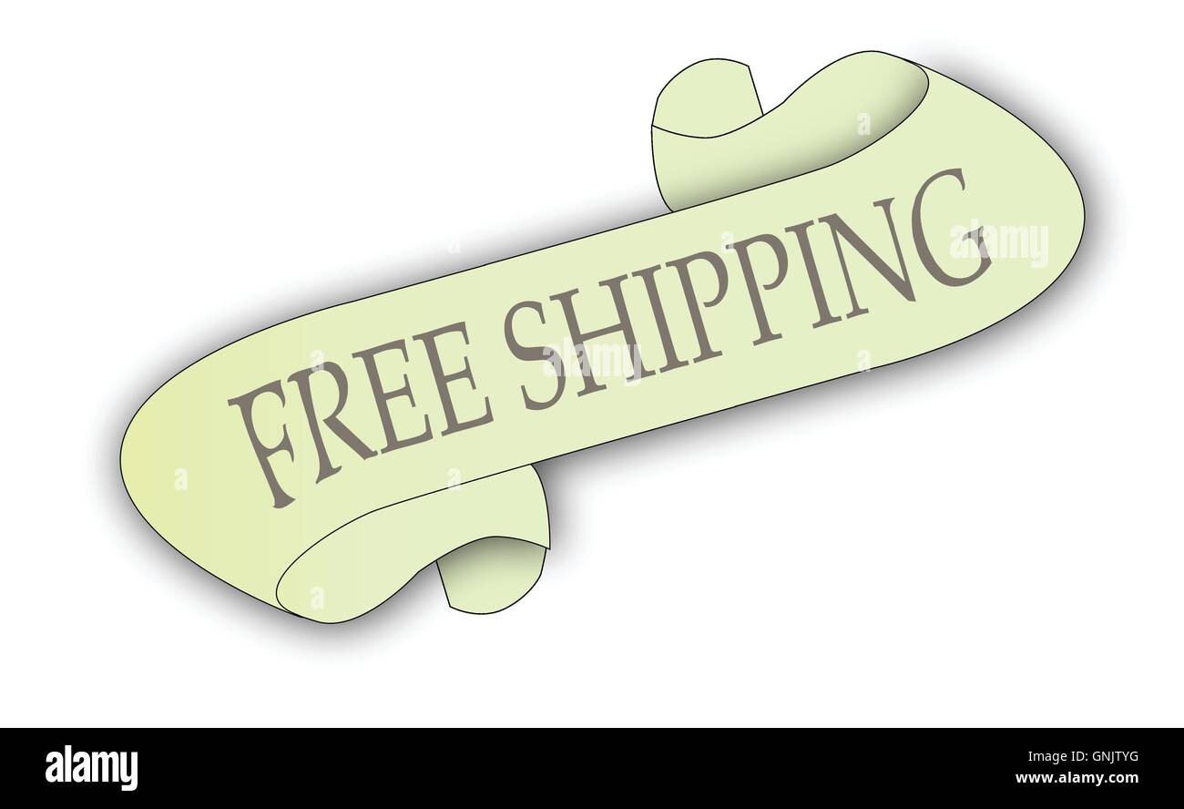 Free Shipping Scroll Stock Vector