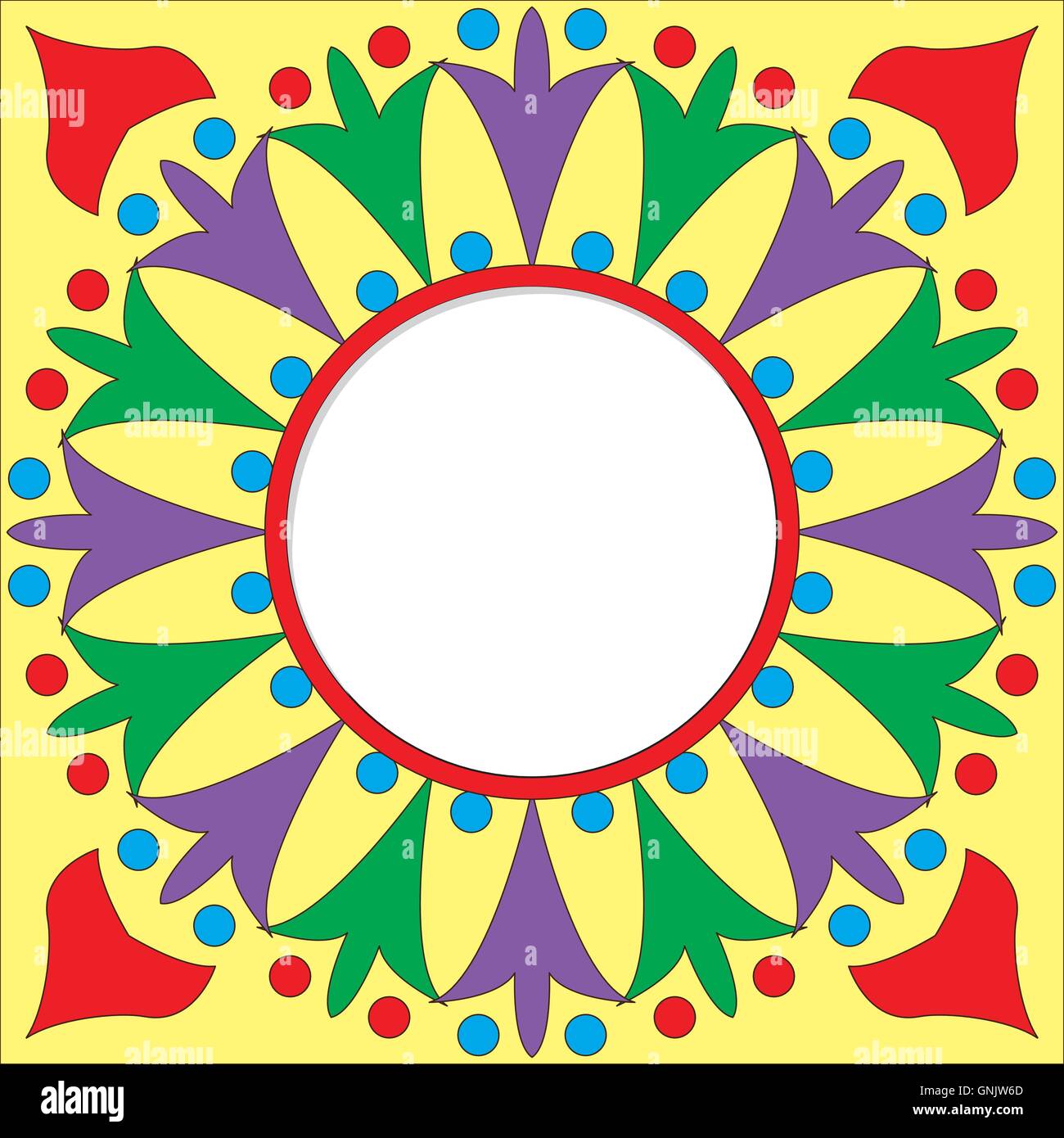 Frame with decorative tile background Stock Vector Image & Art Alamy