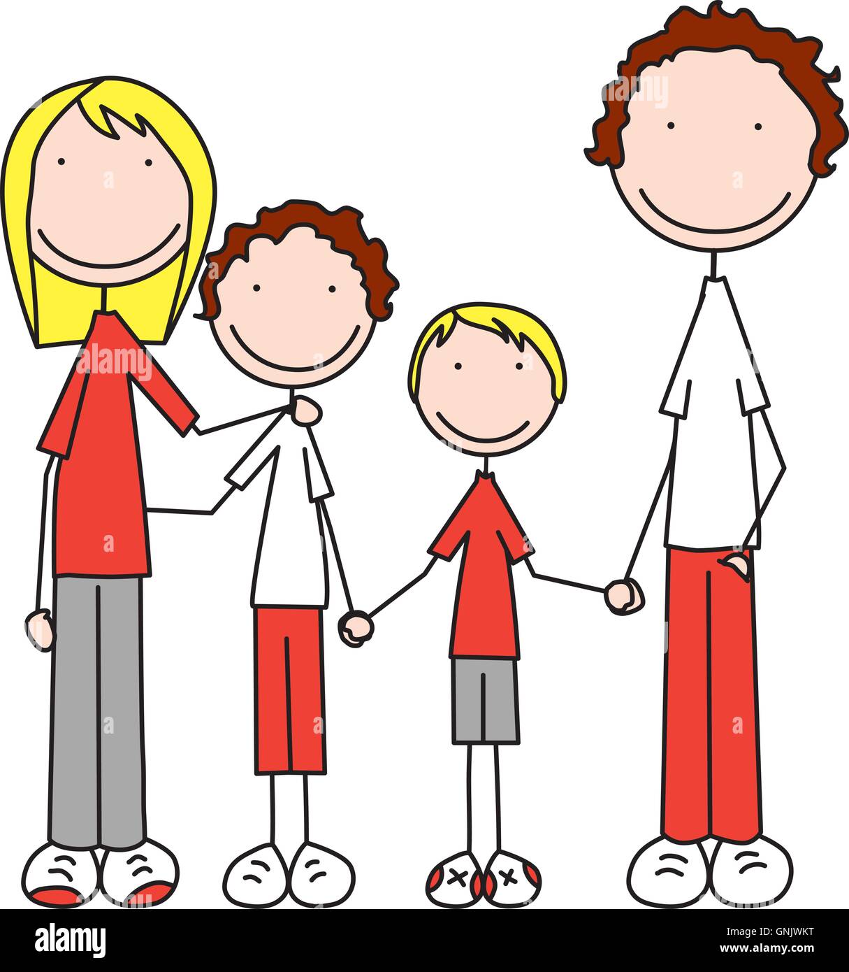 Family happy Stock Vector Images - Alamy