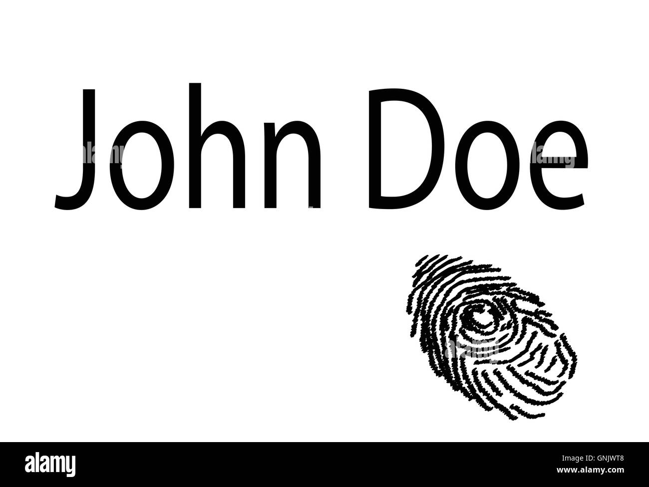 John Doe FIngerprint Stock Vector