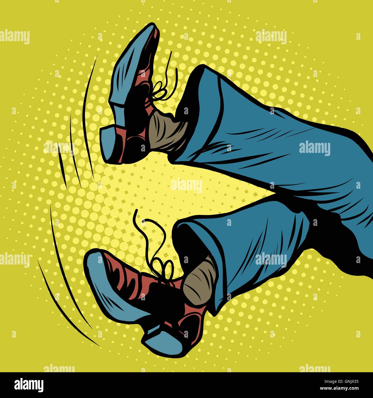 feet man falls Stock Vector Image & Art - Alamy