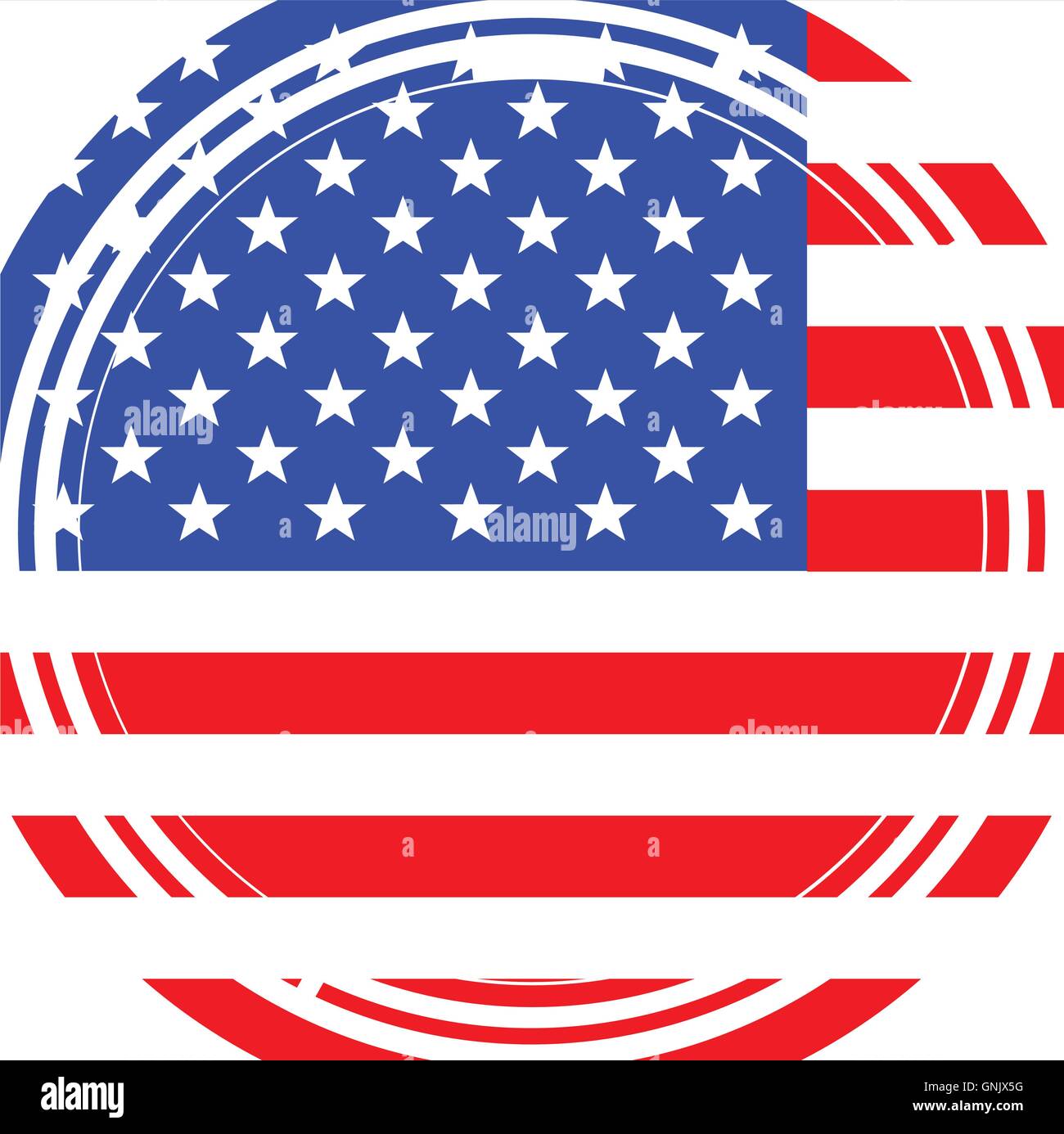 Staggered Stars and Stripes Stock Vector