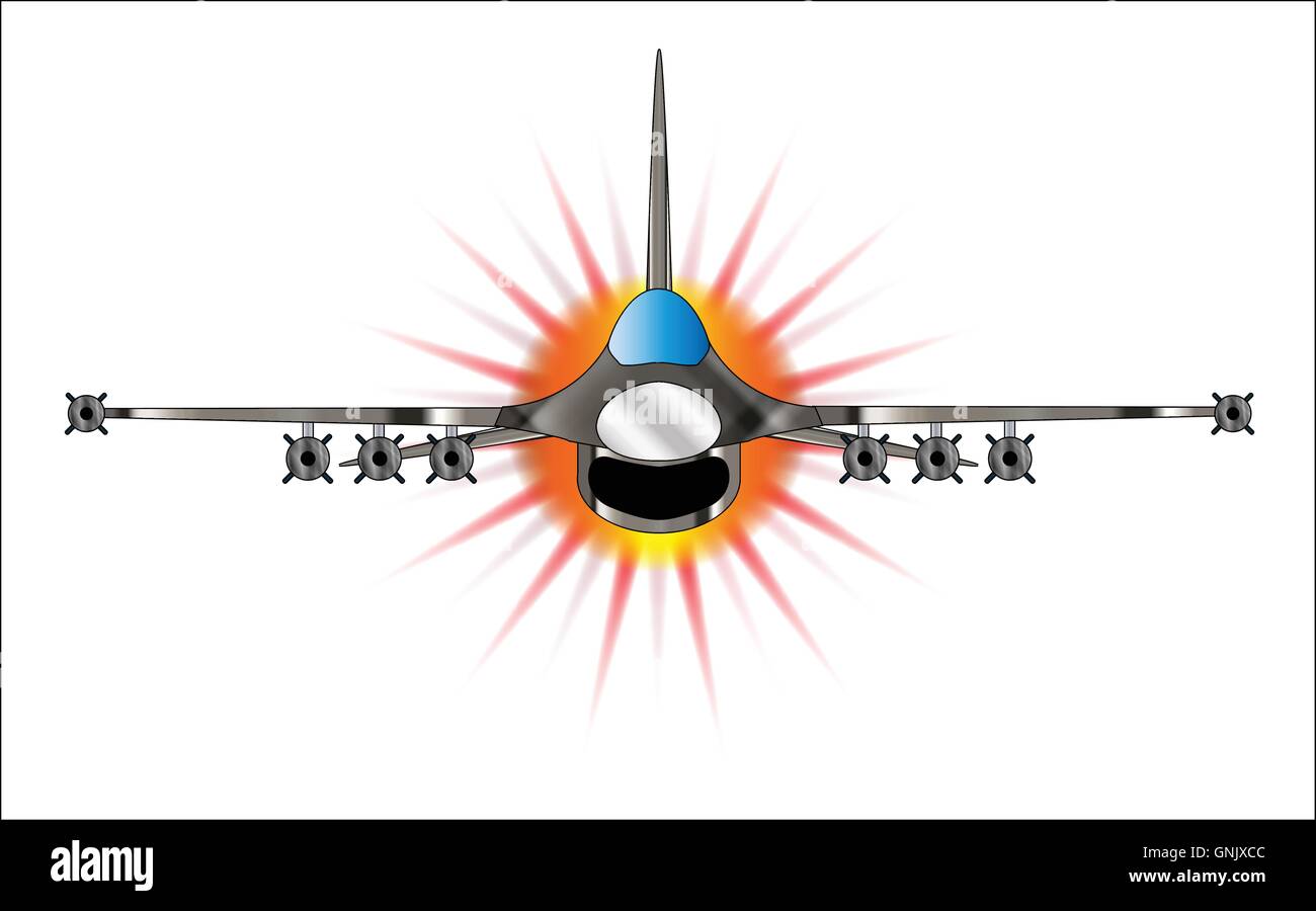 Modern Jet Fighter Stock Vector