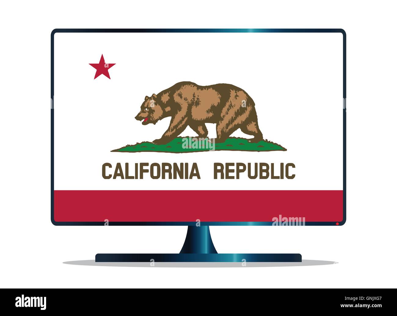 California Flag TV Stock Vector