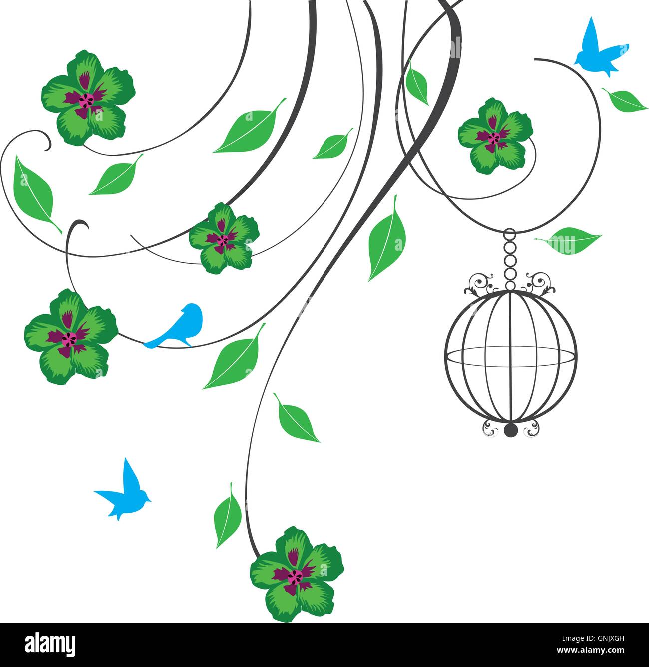 Vintage Background With Cages Stock Vector Image & Art - Alamy