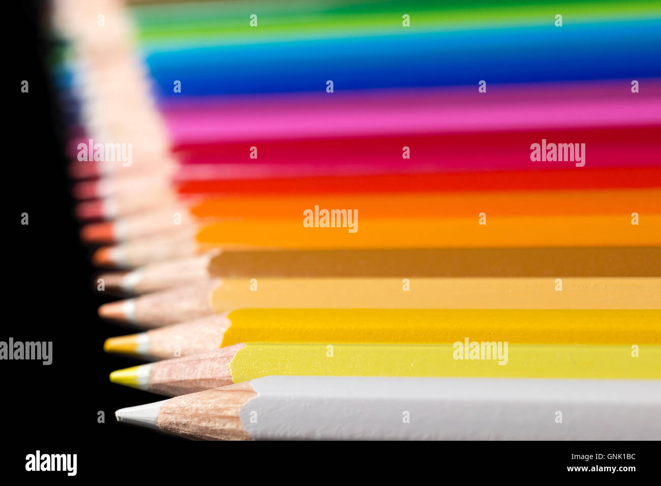 Sort Color Pencils Assortment of colored pencils. Color pencils in arrange Stock Photo - Alamy