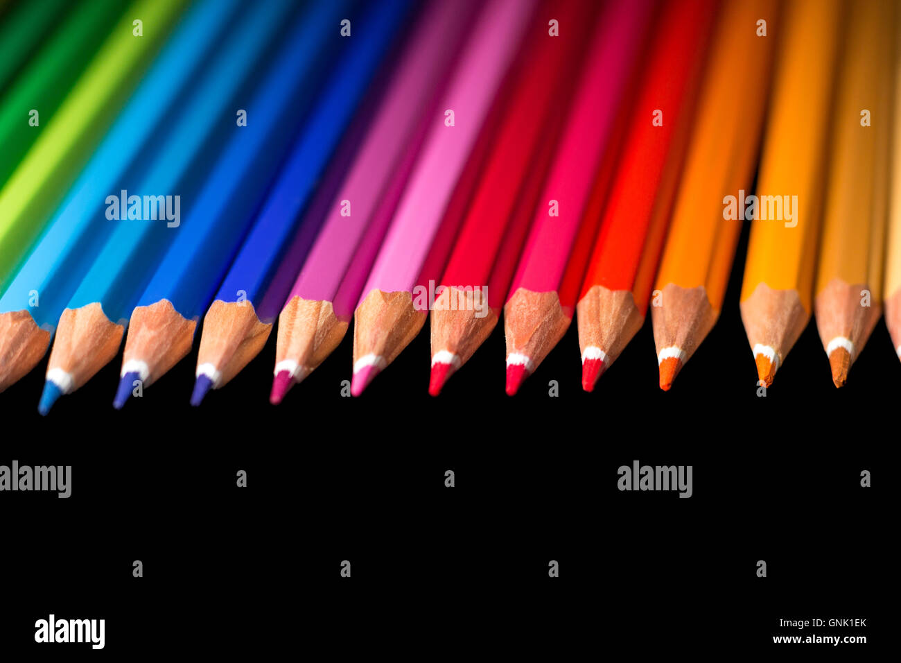 Sort Color Pencils Assortment of colored pencils. Color pencils in arrange Stock Photo - Alamy