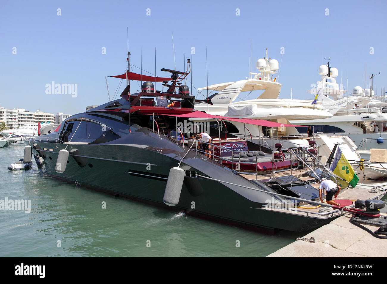 The ASCARI super yacht at moorings in the Port at Old Town Stock Photo 116590485 Alamy